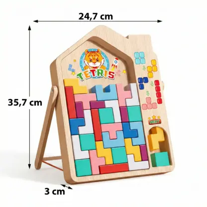 Otroška lesena igra ujemanja kock TetriWood™-middle