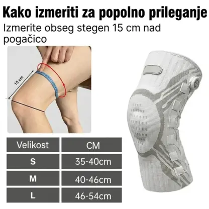 Athlexa™ nastavljive kompresijske opornice za kolena z gumbom – 2 kos-middle