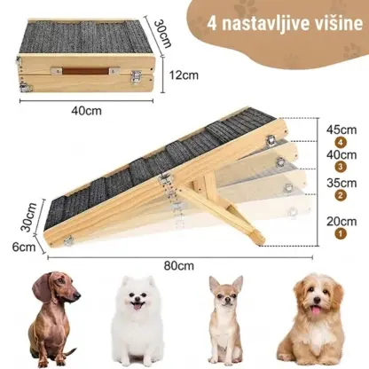 PawClimb™ zložljiva nastavljiva pasja rampa-middle