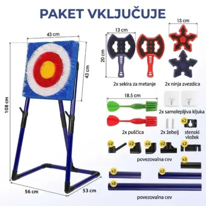 AimStrike™ igra metanja sekire in šurikenov za otroke-middle