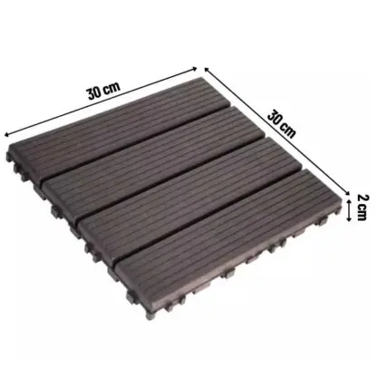 DeckLock™ povezljive PVC plošče z imitacijo lesa – 12x (30x30cm) = 1,08 m²-middle