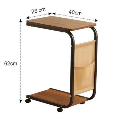 DeskCart™ Premična kavna mizica v obliki črke C-middle