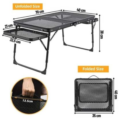 CampMax™ zunanja zložljiva mrežasta miza-middle