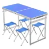 CampMate™ zložljiva aluminijasta miza za kampiranje s 4 stoli